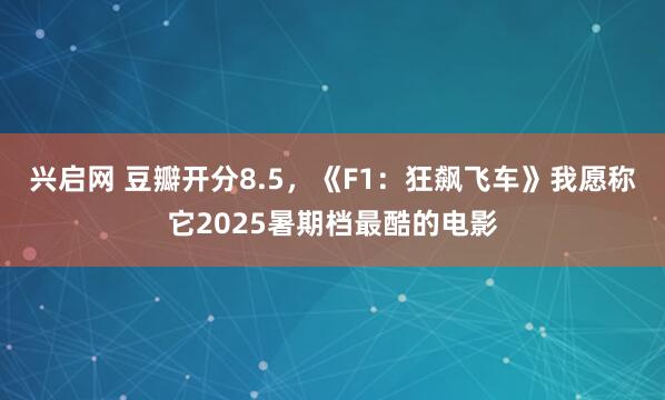 兴启网 豆瓣开分8.5，《F1：狂飙飞车》我愿称它2025暑期档最酷的电影