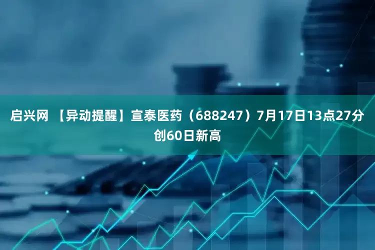 启兴网 【异动提醒】宣泰医药（688247）7月17日13点27分创60日新高
