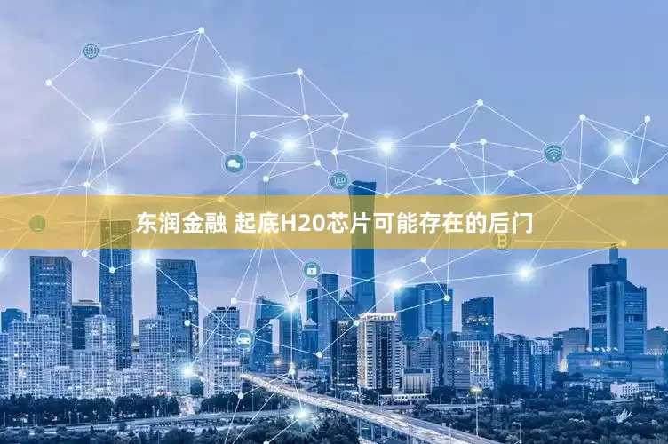 东润金融 起底H20芯片可能存在的后门