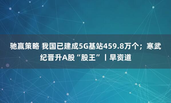 驰赢策略 我国已建成5G基站459.8万个；寒武纪晋升A股“股王”丨早资道