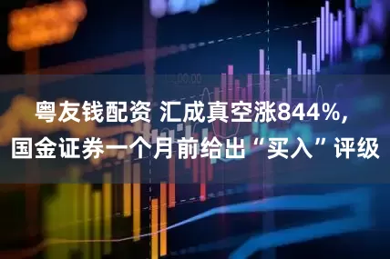 粤友钱配资 汇成真空涨844%, 国金证券一个月前给出“买入”评级